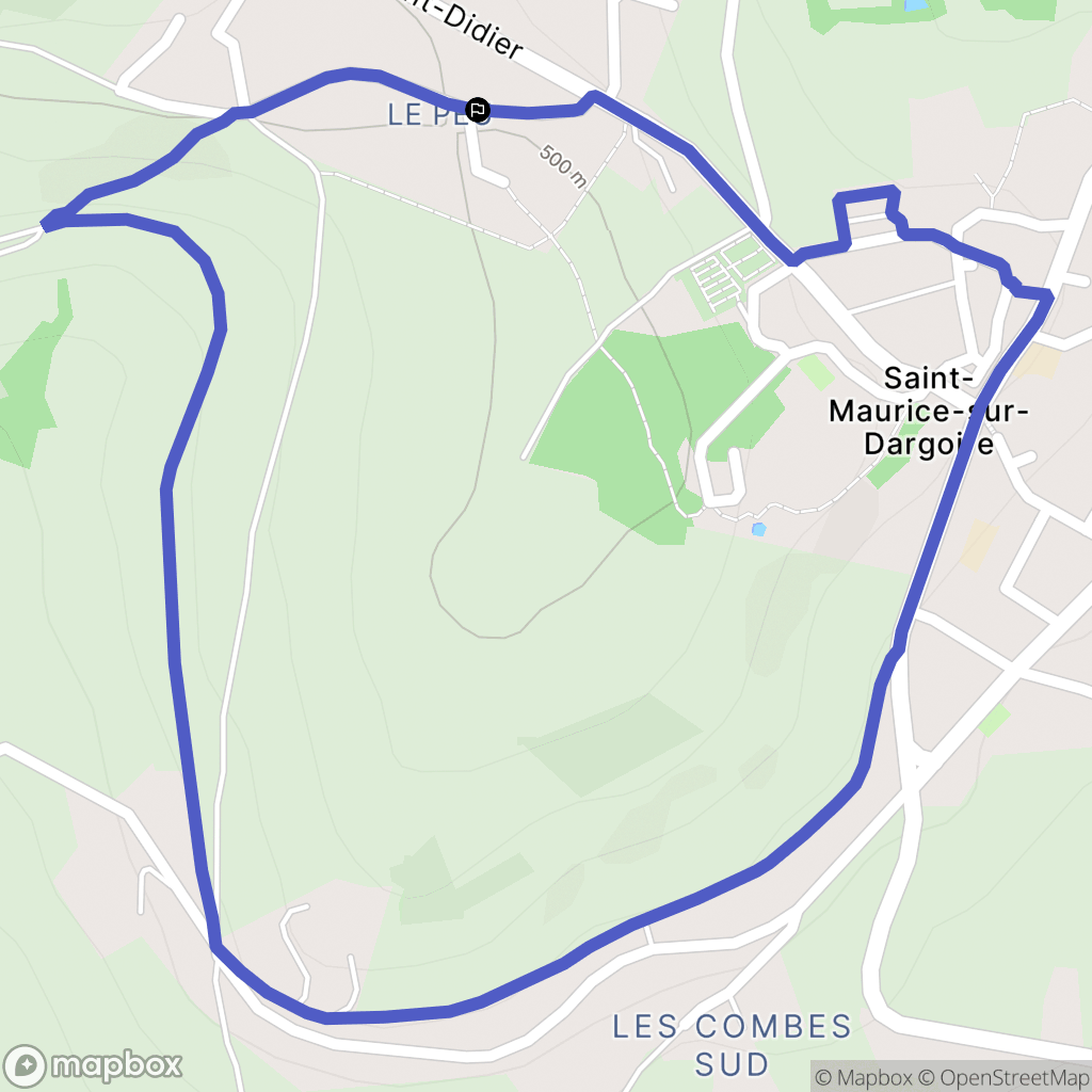 Chabanière : carte du parcours de randonnée - France