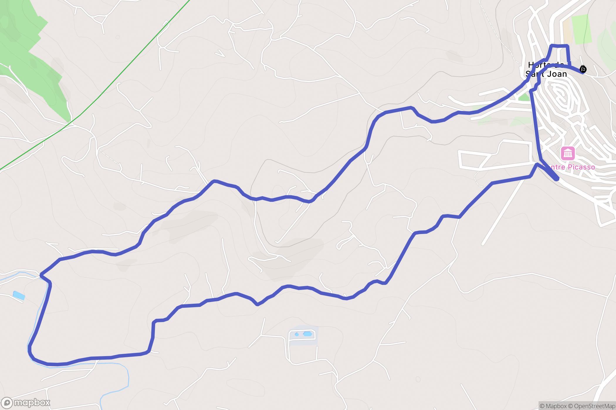 Horta de Sant Joan : carte du parcours de randonnée - Spain