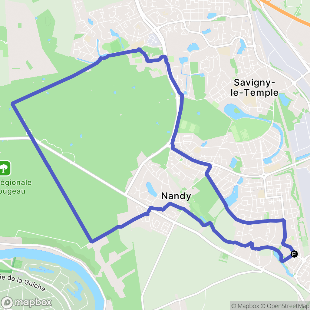 Savigny-le-Temple : carte du parcours de randonnée - France