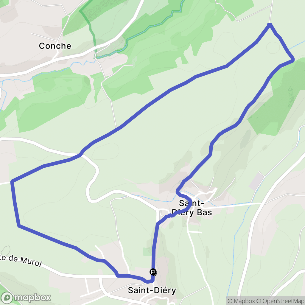Saint-Diéry : carte du parcours de randonnée - France