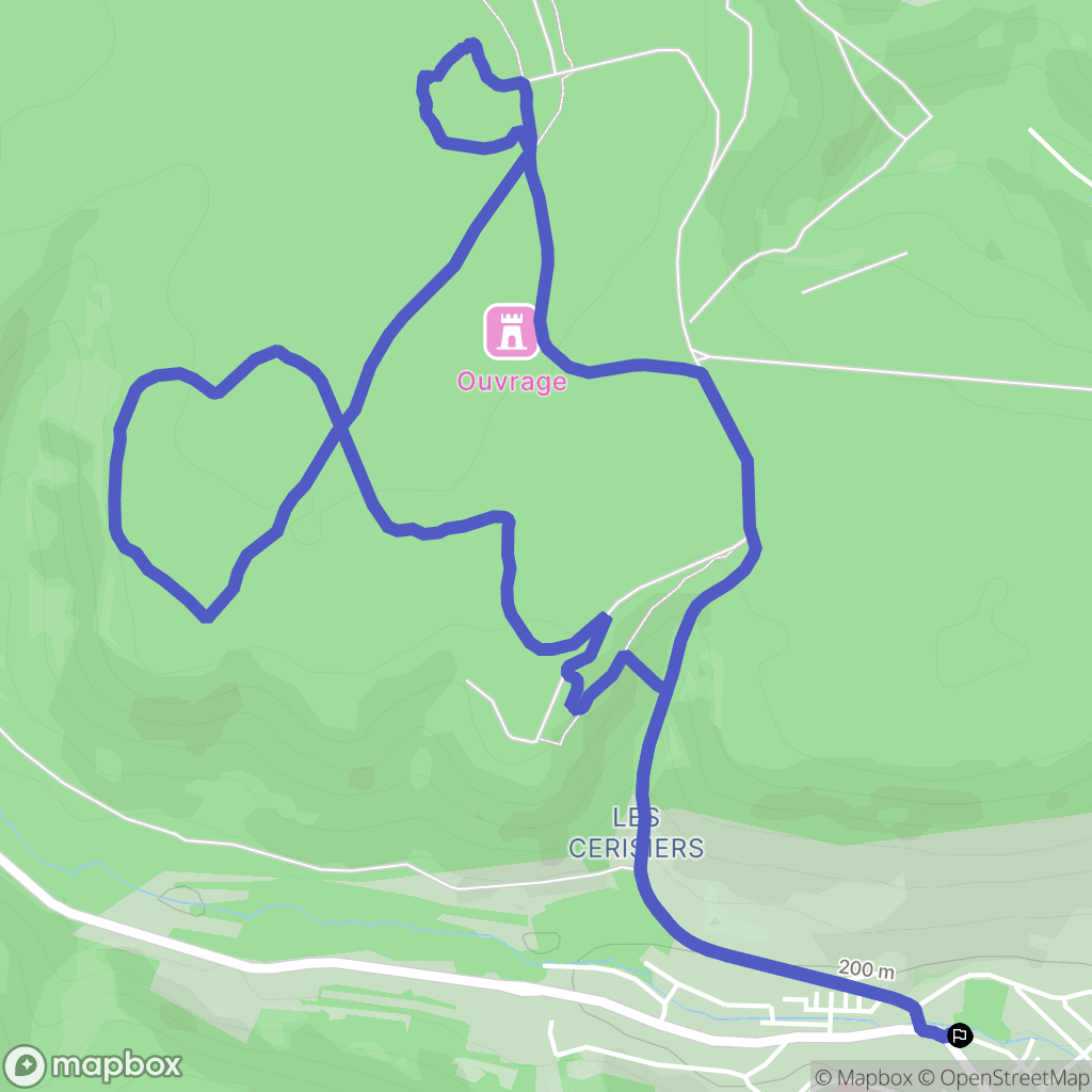 Ars-sur-Moselle : carte du parcours de randonnée - France