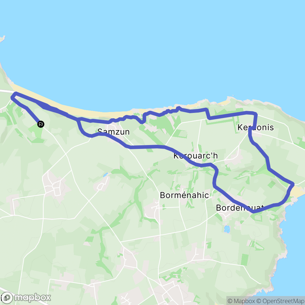 Locmaria : carte du parcours de randonnée - France
