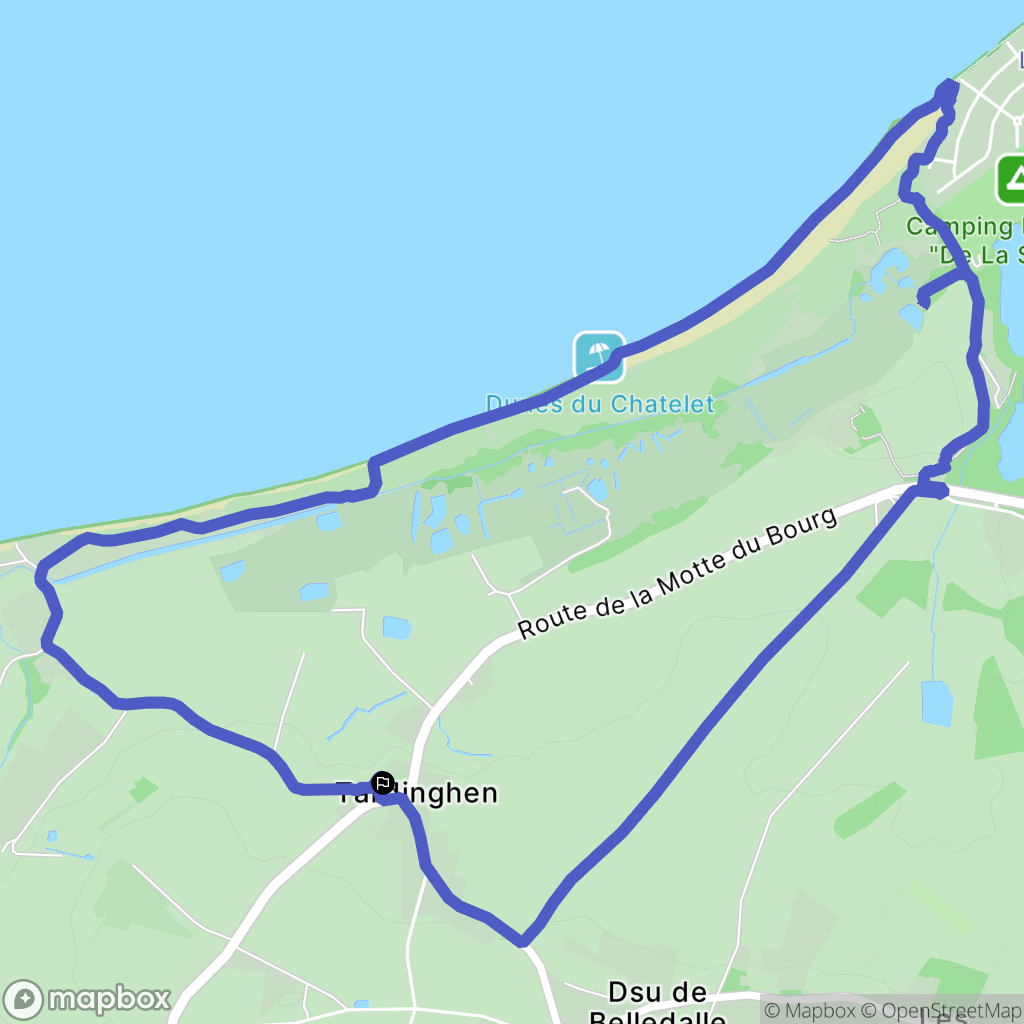 Tardinghen : carte du parcours de randonnée - France