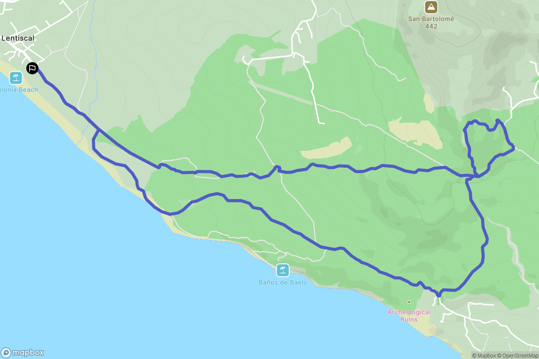 El Lentiscal : carte du parcours de randonnée - Spain