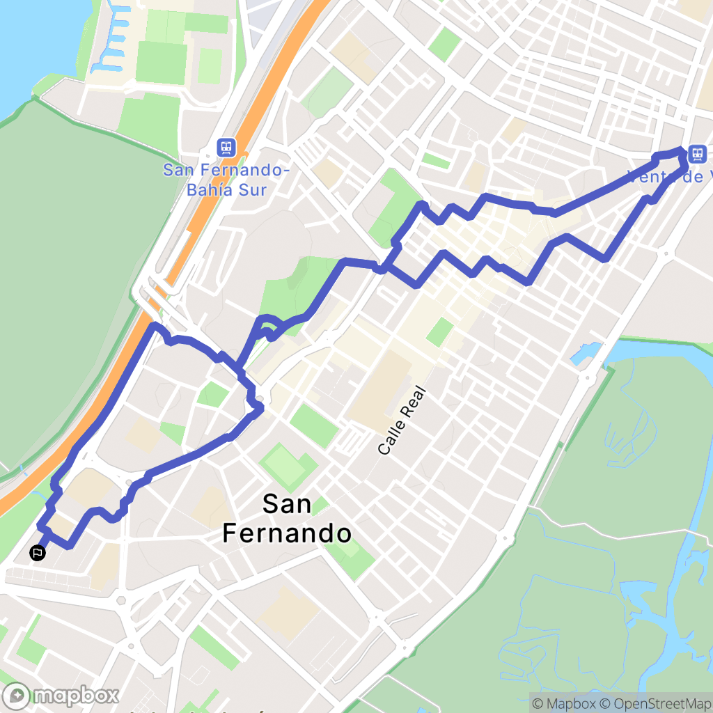 San Fernando : carte du parcours de randonnée - Spain
