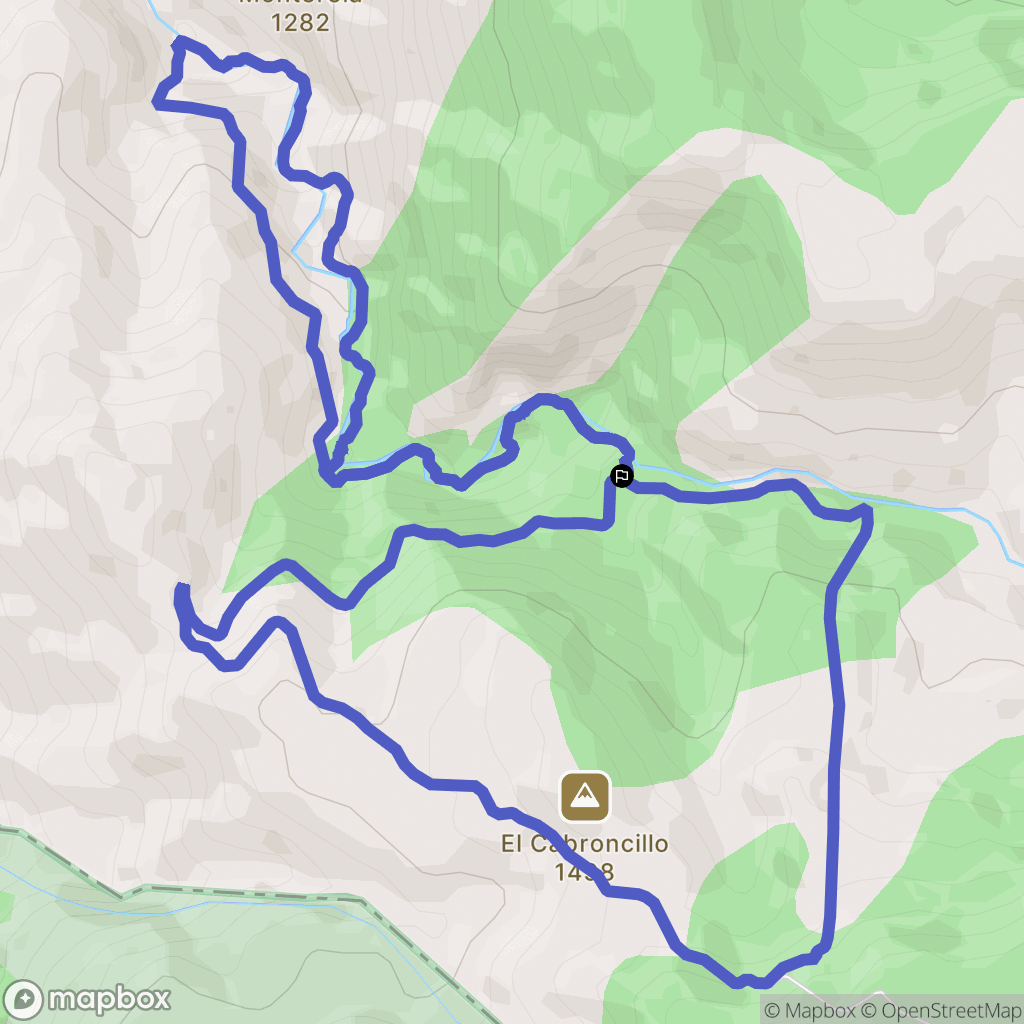 Riodeva : carte du parcours de randonnée - Spain