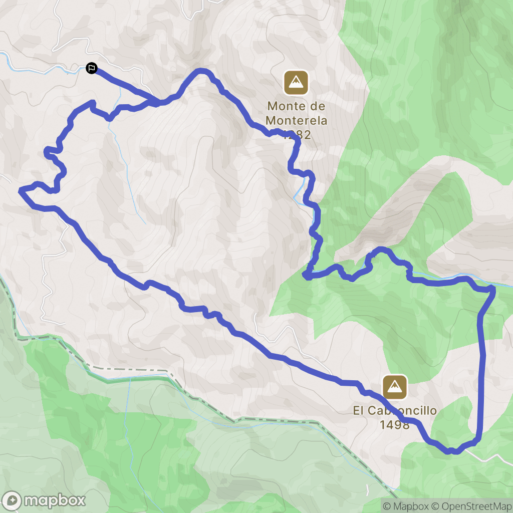 Riodeva : carte du parcours de randonnée - Spain