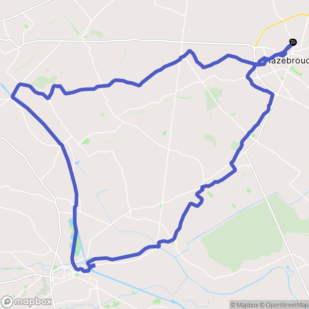 Hazebrouck : carte du parcours de randonnée - France