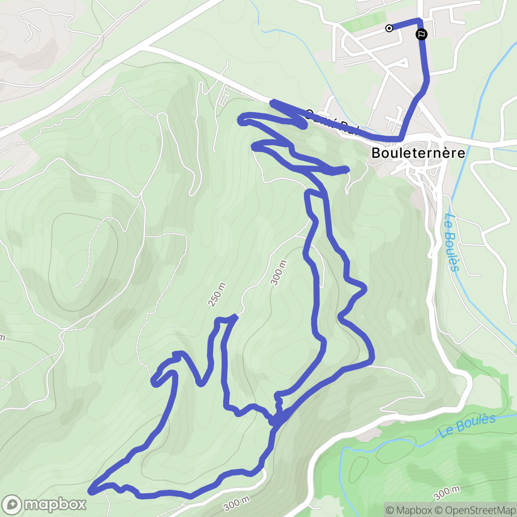 Bouleternère : carte du parcours de randonnée - France