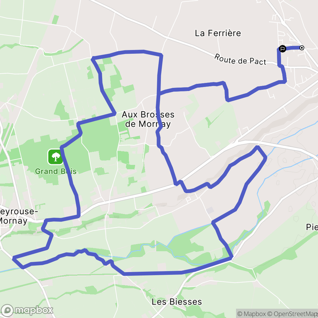 Beaurepaire : carte du parcours de randonnée - France