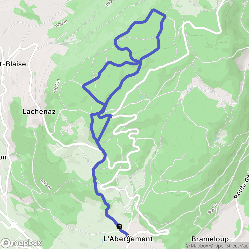 Cruseilles : carte du parcours de randonnée - France