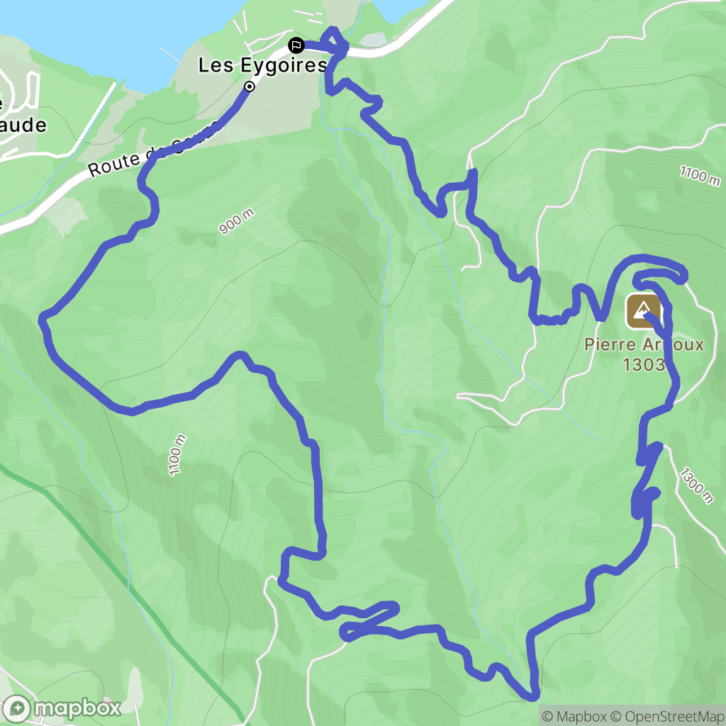 Savines-le-Lac : carte du parcours de randonnée - France
