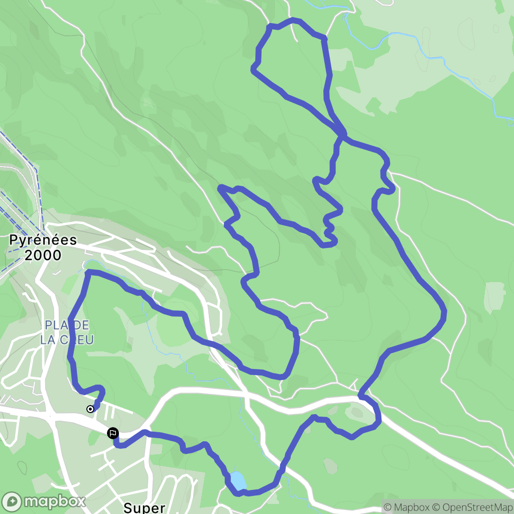 Bolquère : carte du parcours de randonnée - France