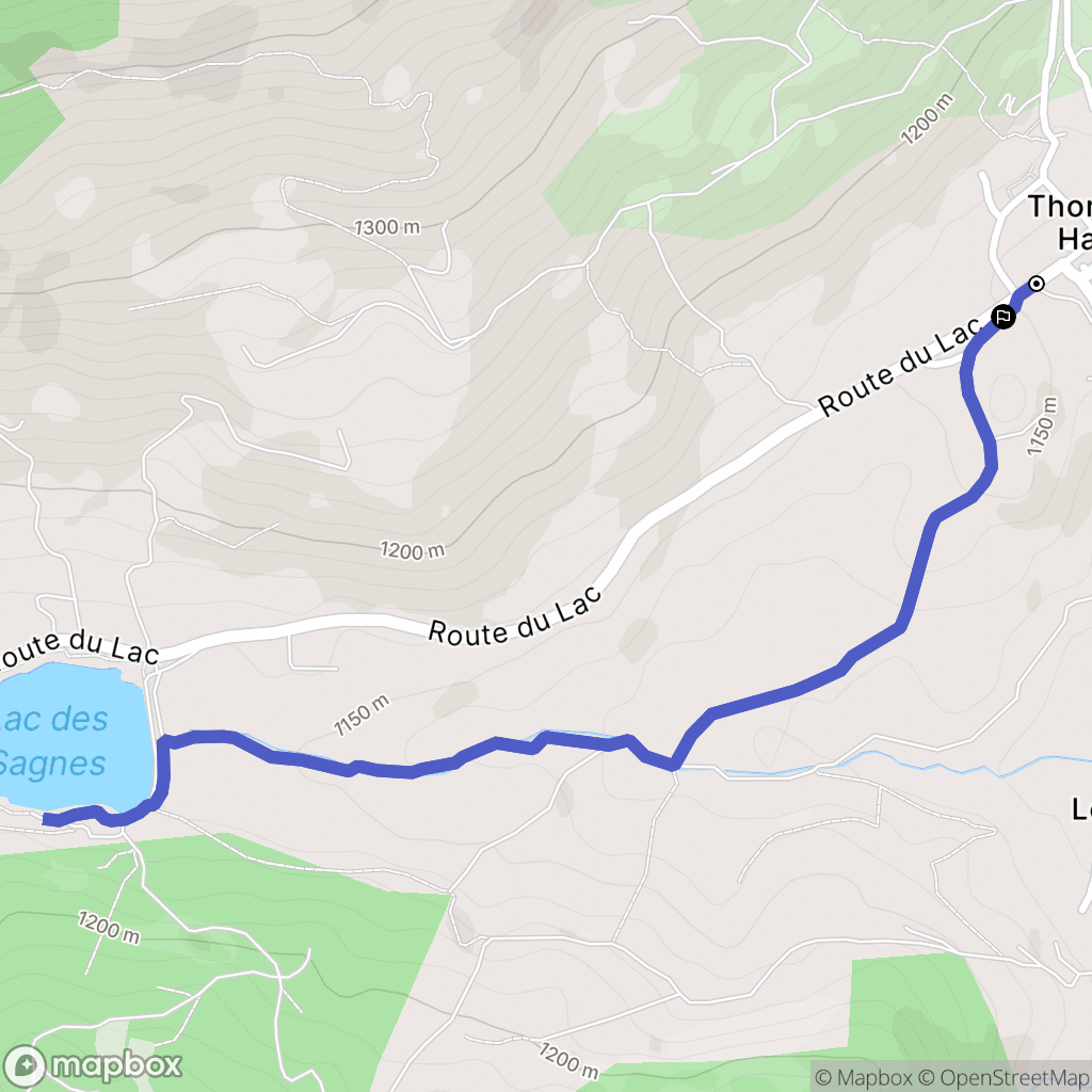 Thorame-Haute : carte du parcours de randonnée - France