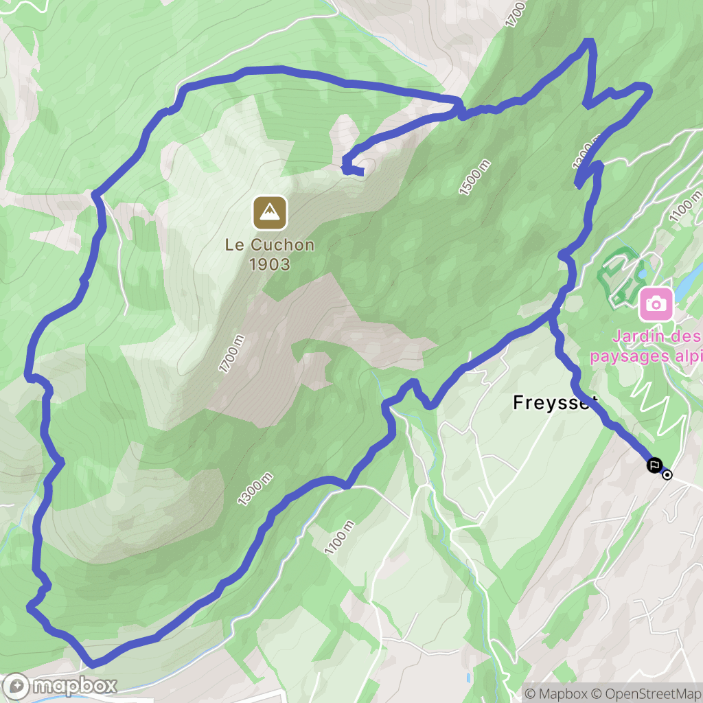 Gap : carte du parcours de randonnée - France