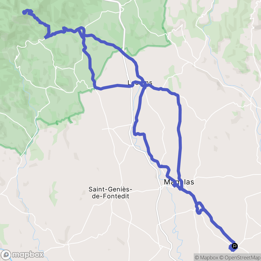 Espondeilhan : carte du parcours de randonnée - France