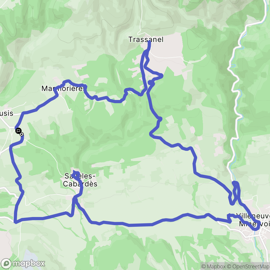 Limousis : carte du parcours de randonnée - France