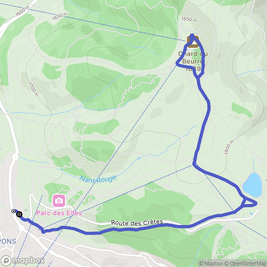 Hauteluce : carte du parcours de randonnée - France