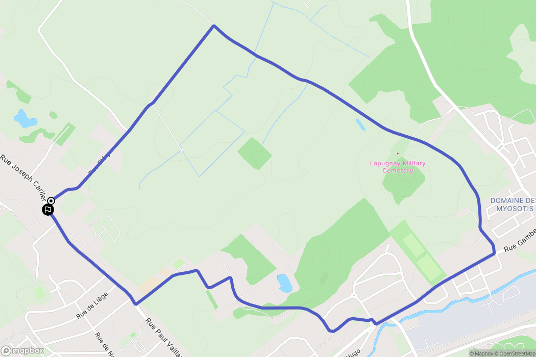 Lozinghem : carte du parcours de randonnée - France