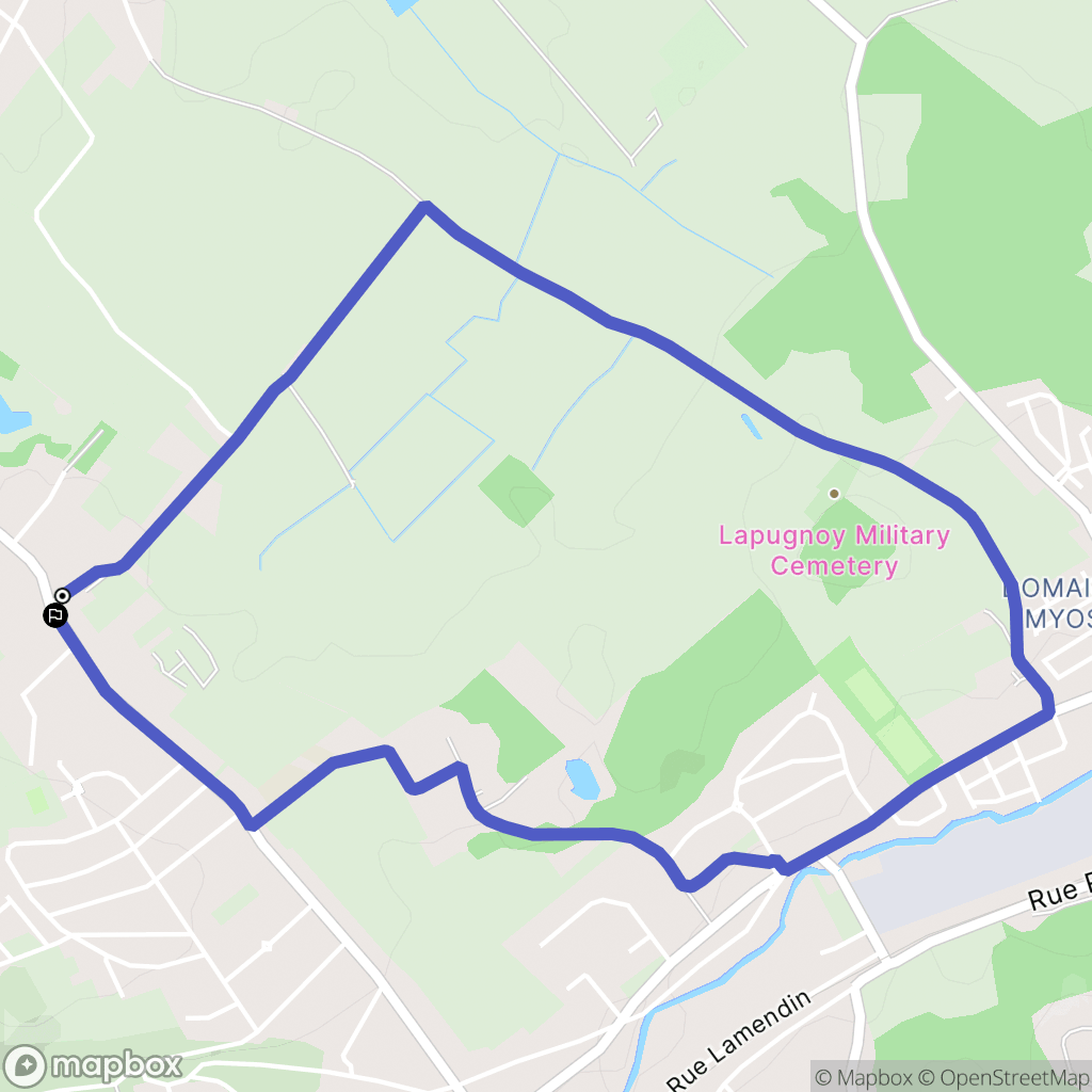Lozinghem : carte du parcours de randonnée - France