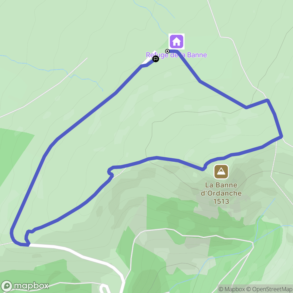 Murat-le-Quaire : carte du parcours de randonnée - France