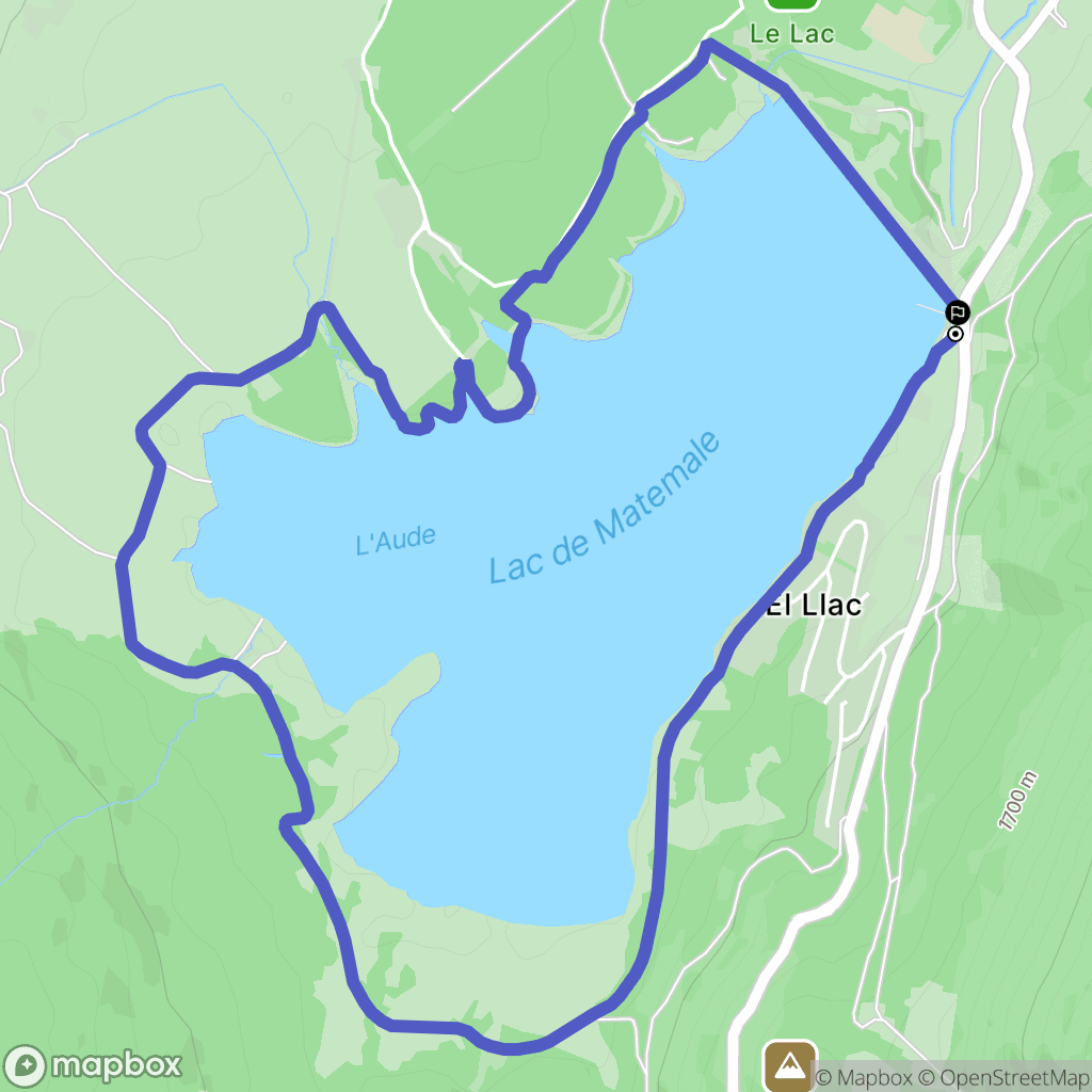 Matemale : carte du parcours de randonnée - France
