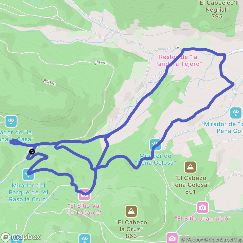 Cosuenda : carte du parcours de randonnée - Spain