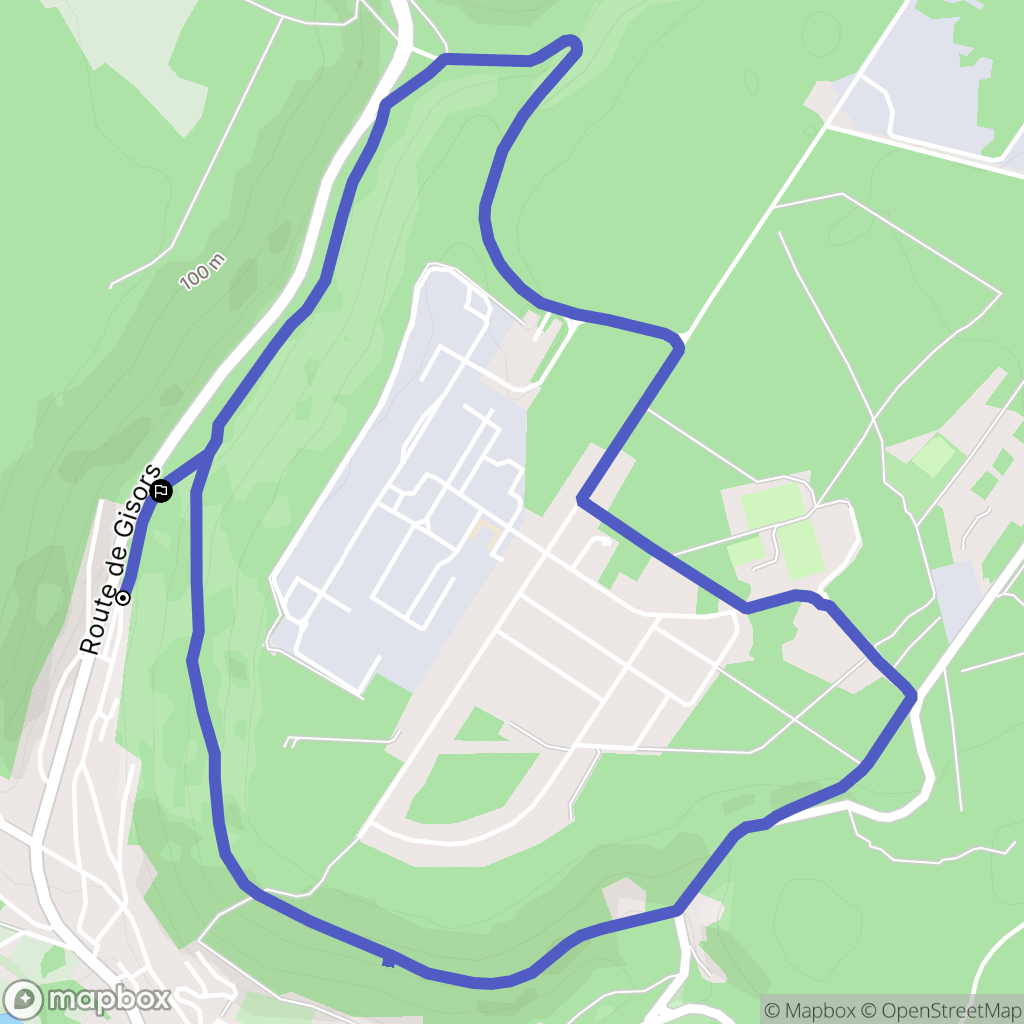 Vernon : carte du parcours de randonnée - France
