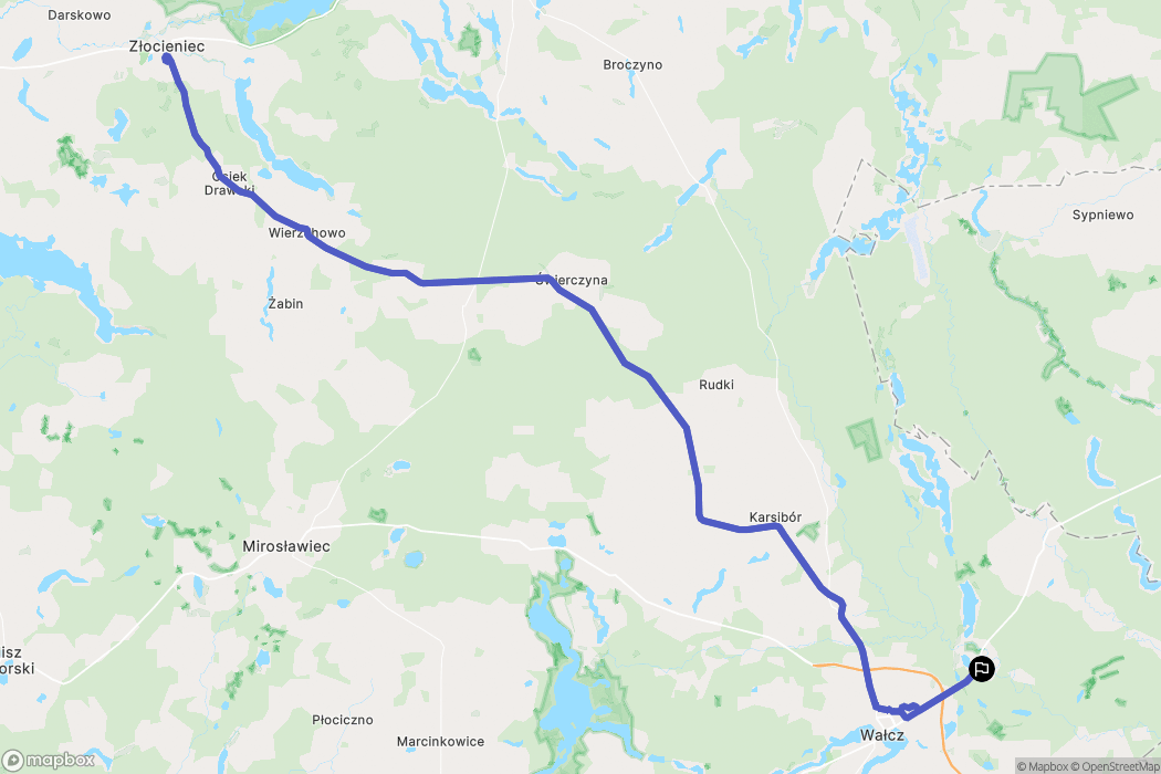 Ostrowiec: mapa trasy - Poland