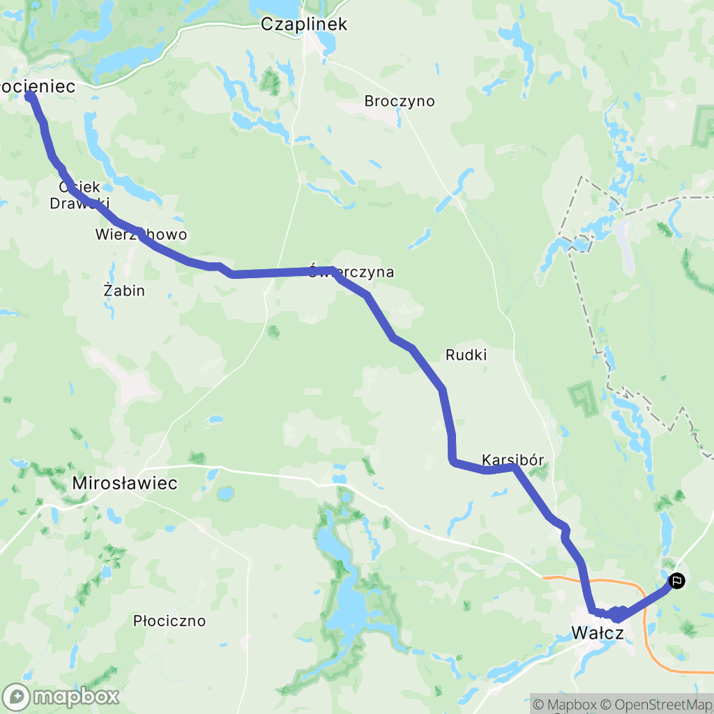 Ostrowiec: mapa trasy - Poland