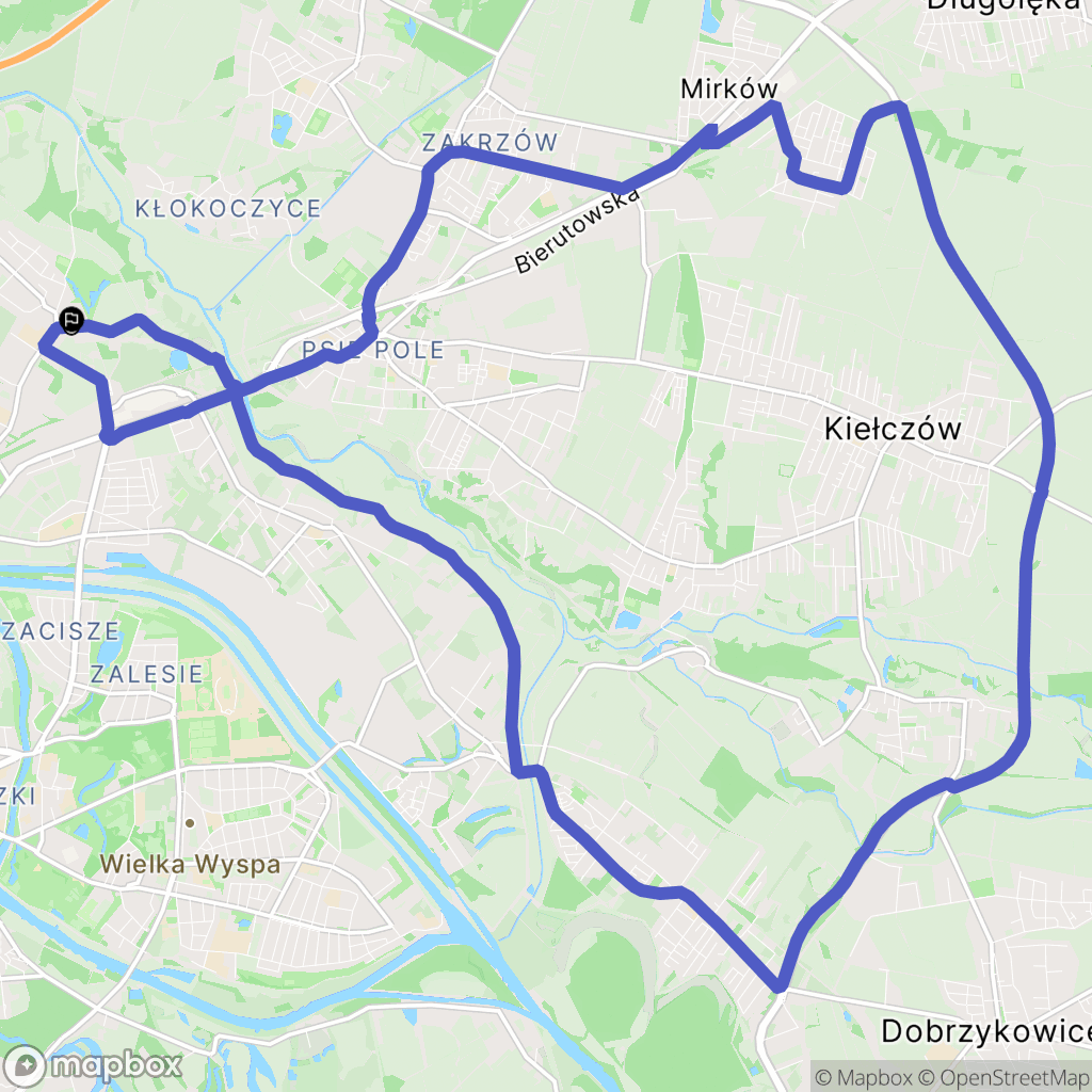 Wrocław: mapa trasy - Poland