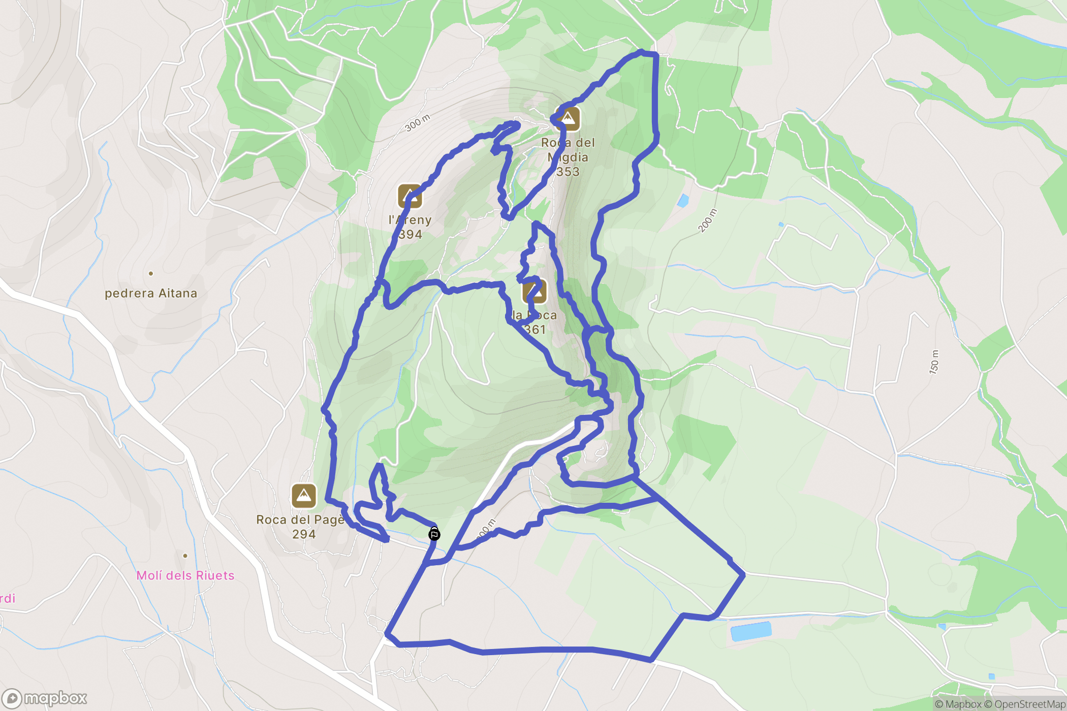 Mont-roig del Camp : carte du parcours de randonnée - Spain