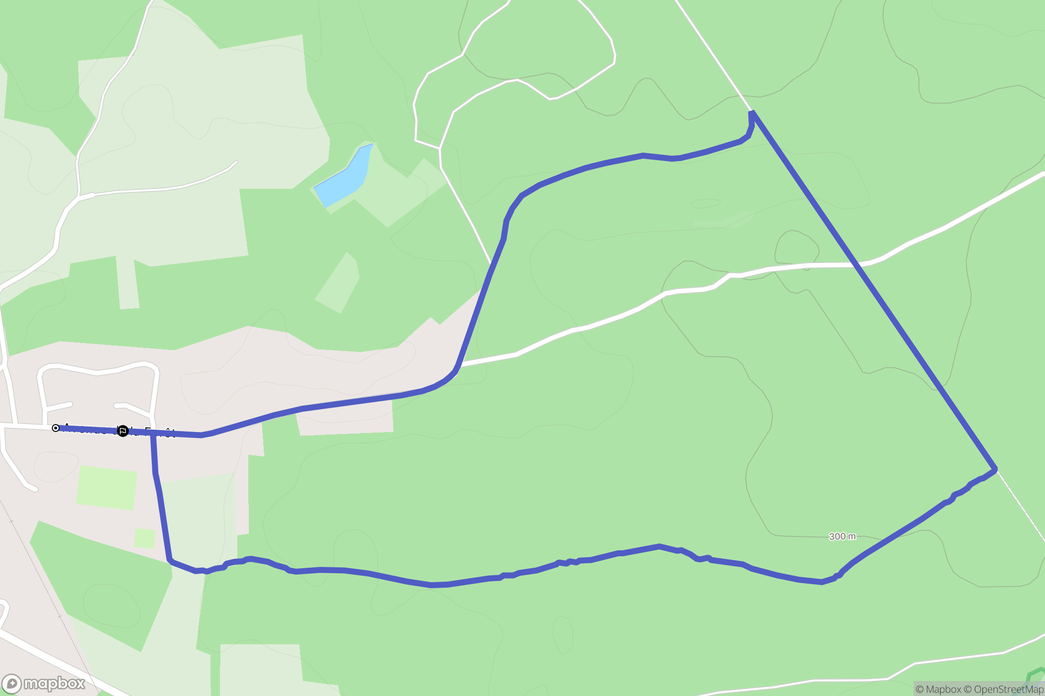 Corbenay : carte du parcours de randonnée - France