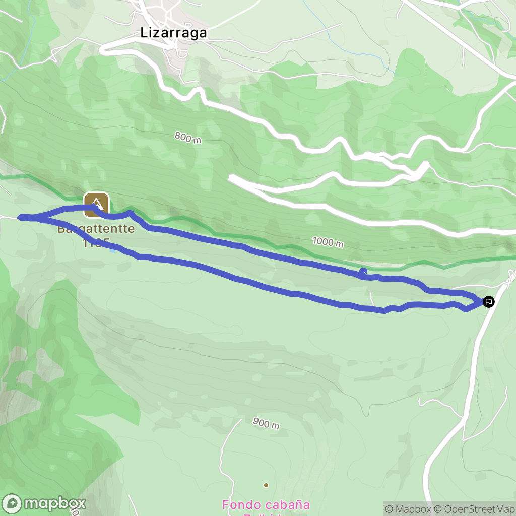 Dorrao : carte du parcours de randonnée - Spain