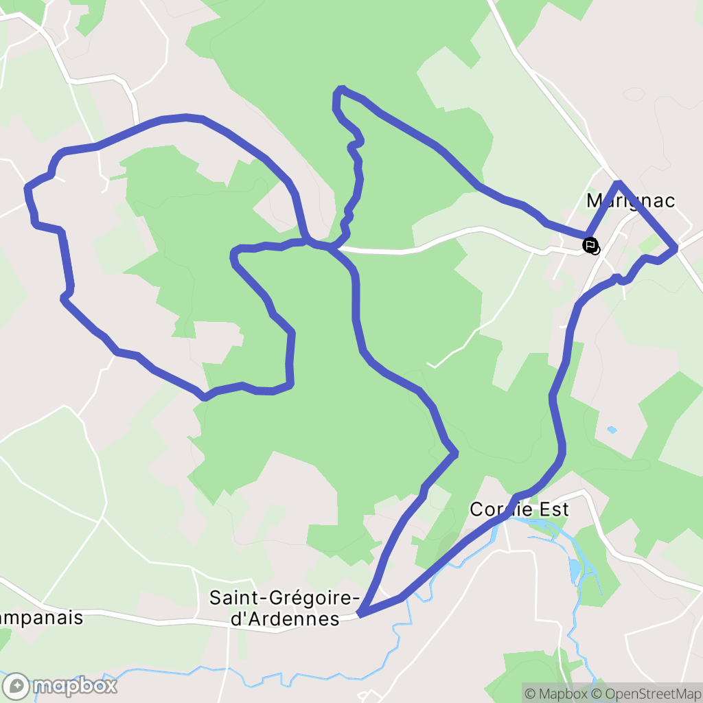 Marignac : carte du parcours de randonnée - France