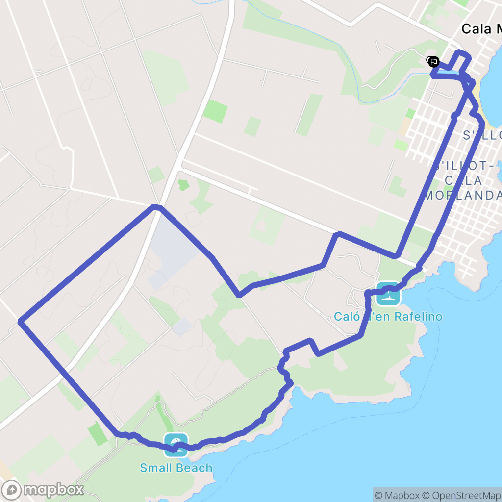 Sant Llorenç des Cardassar : carte du parcours de randonnée - Spain