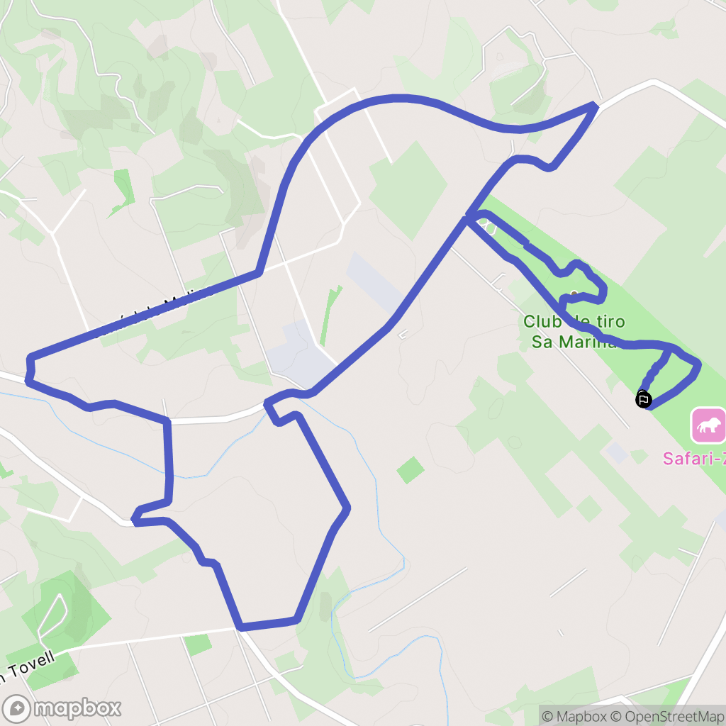 Safari Zoo : carte du parcours de randonnée - Spain