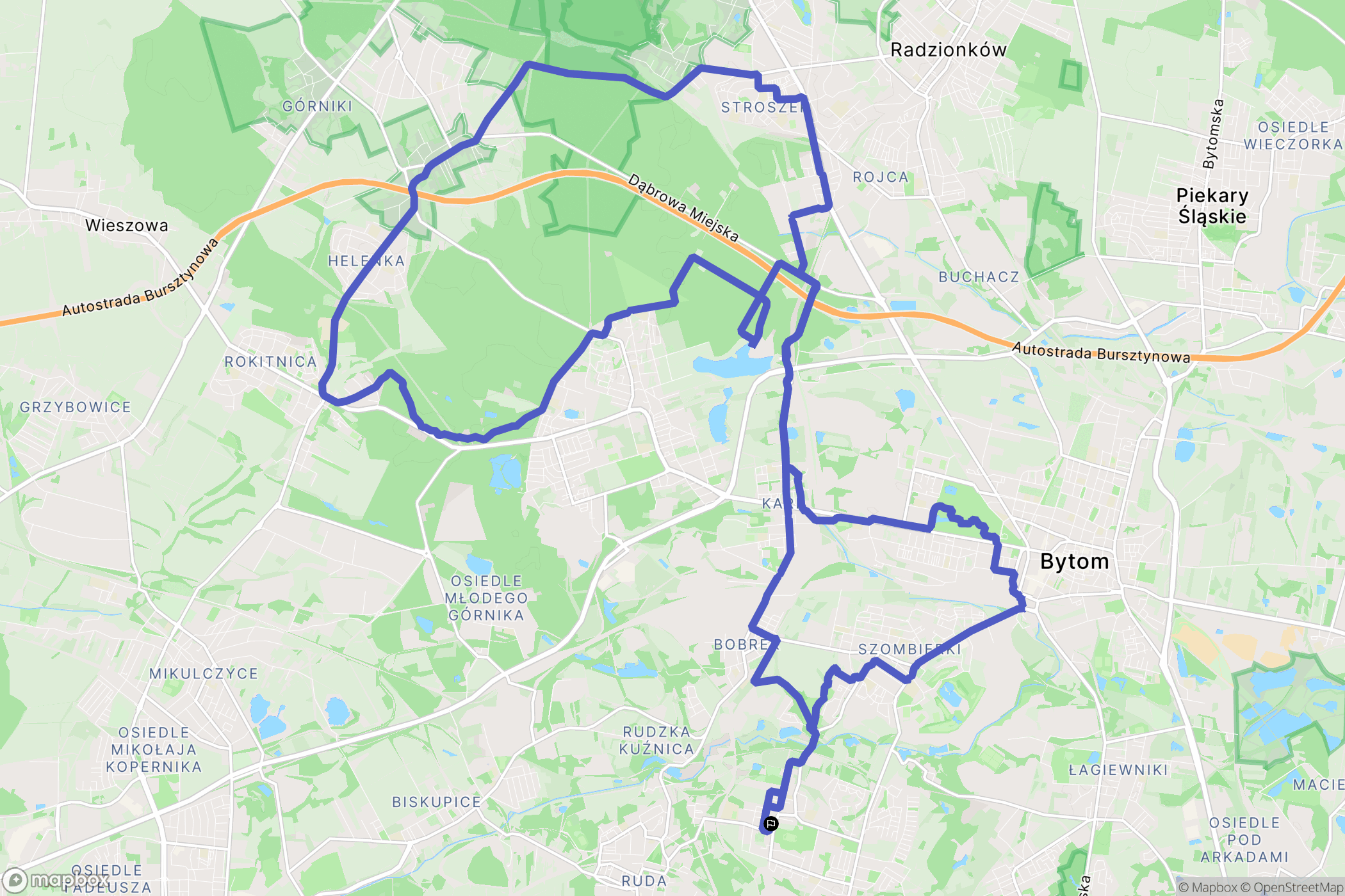 Ruda Śląska: mapa trasy - Poland