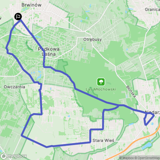 Brwinów: mapa trasy - Poland