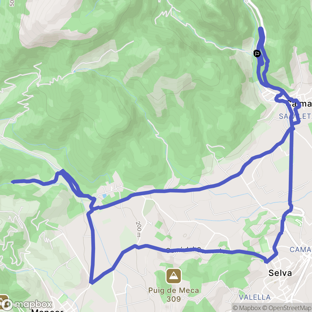 Caimari : carte du parcours de randonnée - Spain
