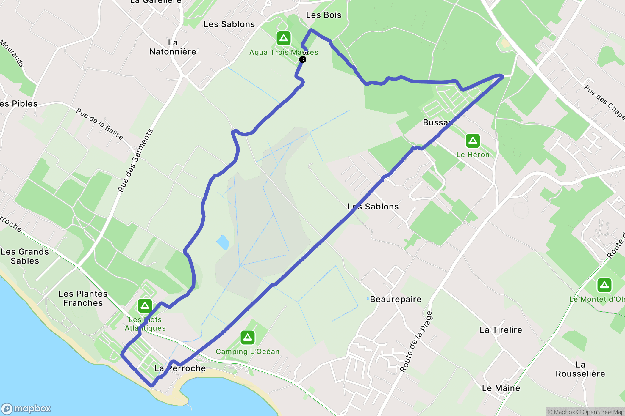 Saint-Pierre-d'Oléron : carte du parcours de randonnée - France
