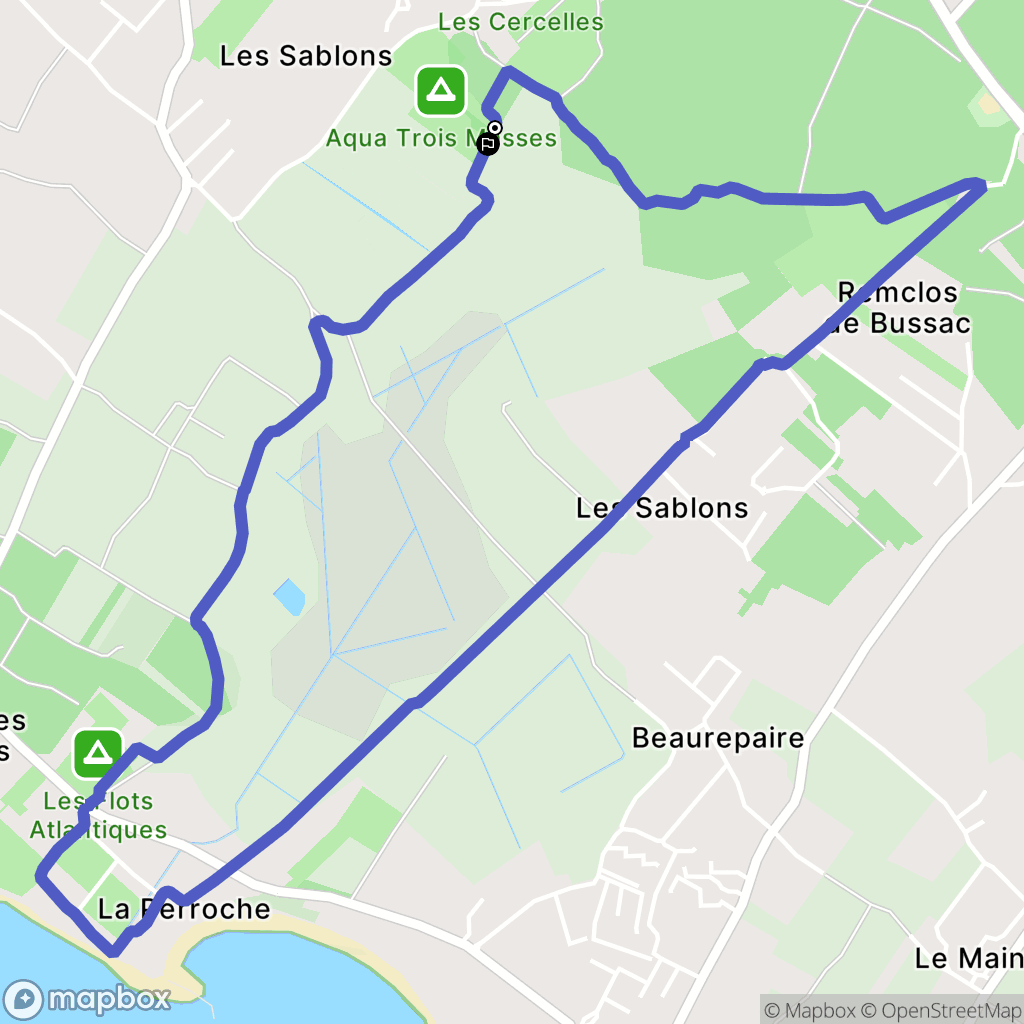Saint-Pierre-d'Oléron : carte du parcours de randonnée - France