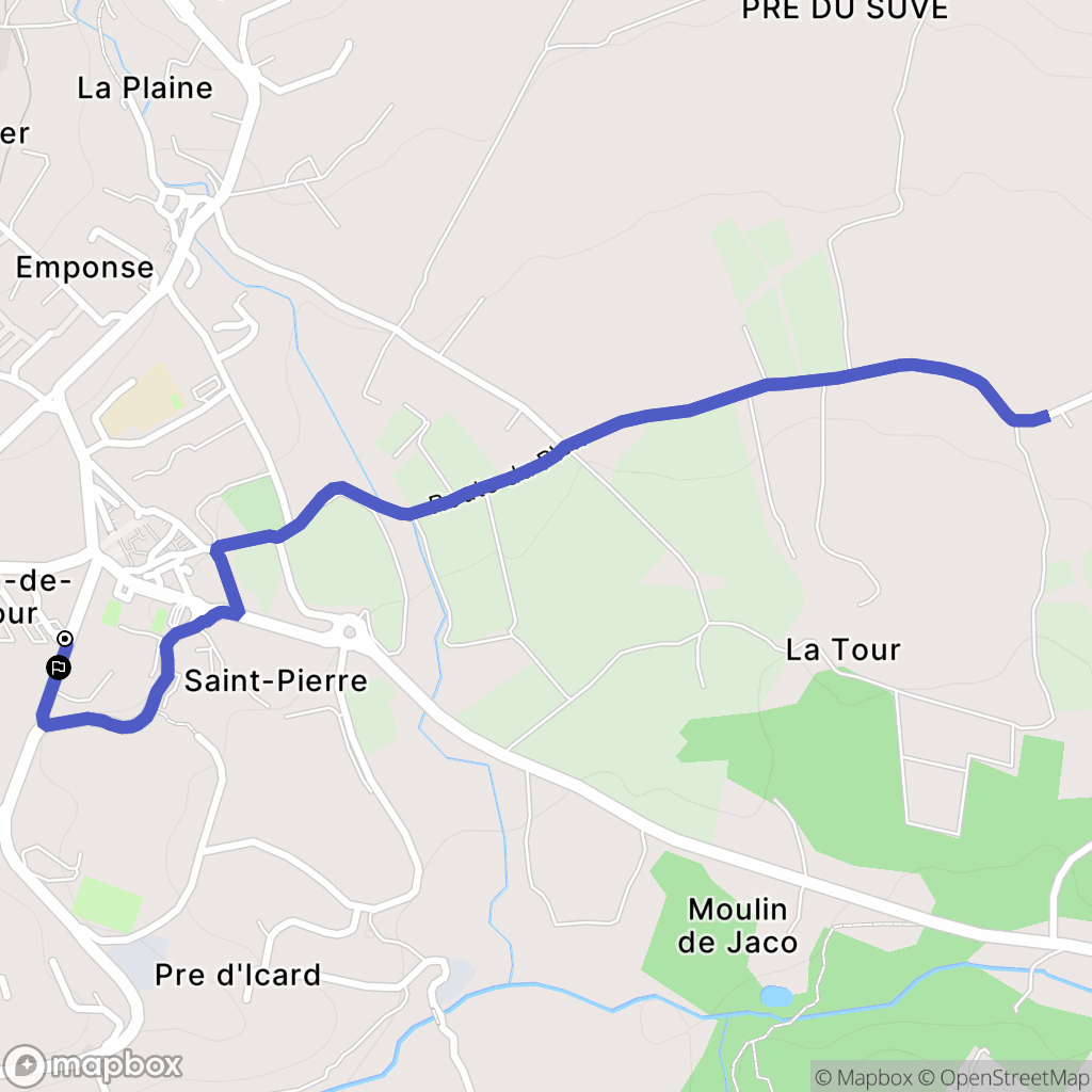 Le Plan-de-la-Tour : carte du parcours de randonnée - France