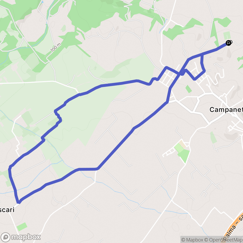 Campanet : carte du parcours de randonnée - Spain