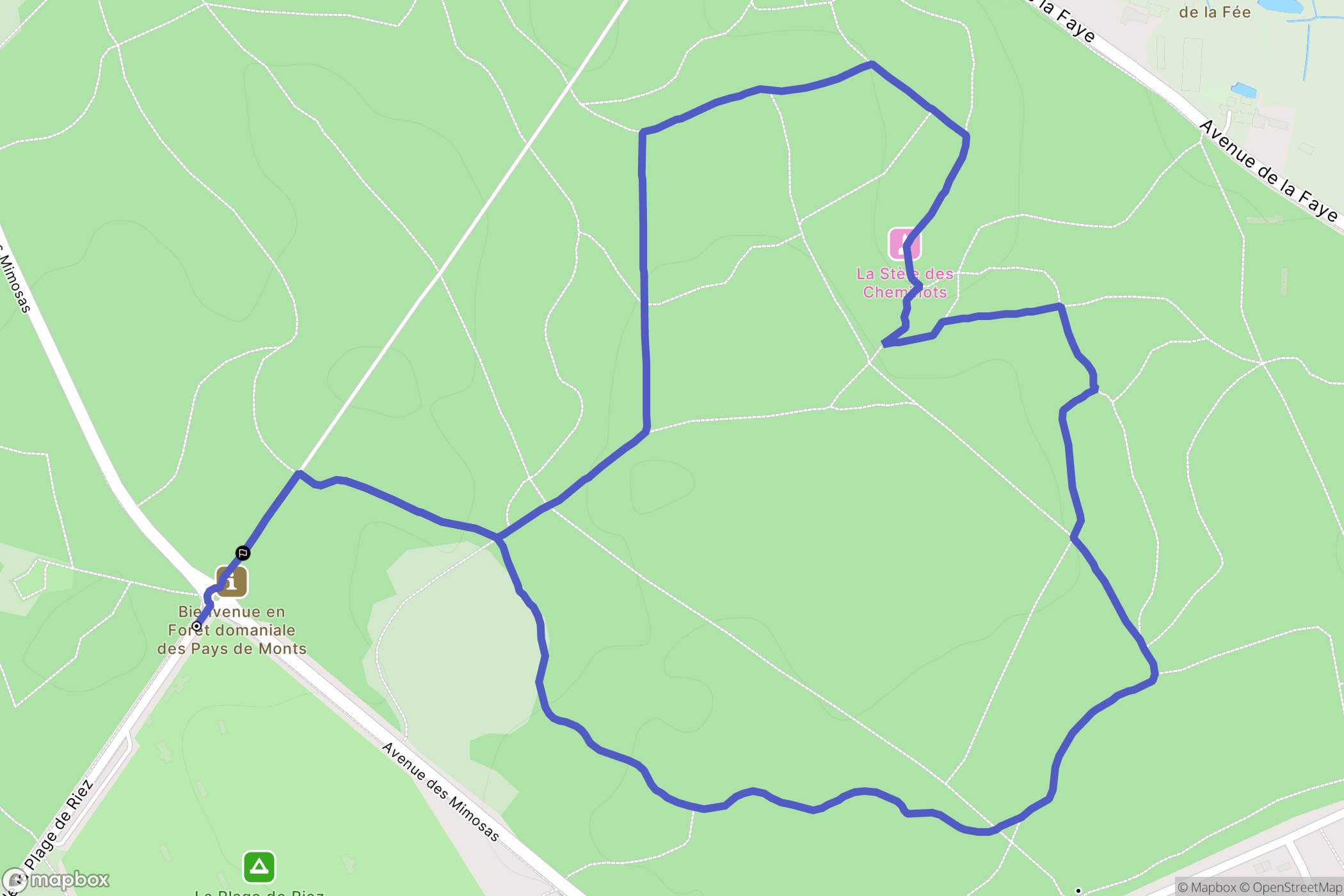 Saint-Hilaire-de-Riez : carte du parcours de randonnée - France
