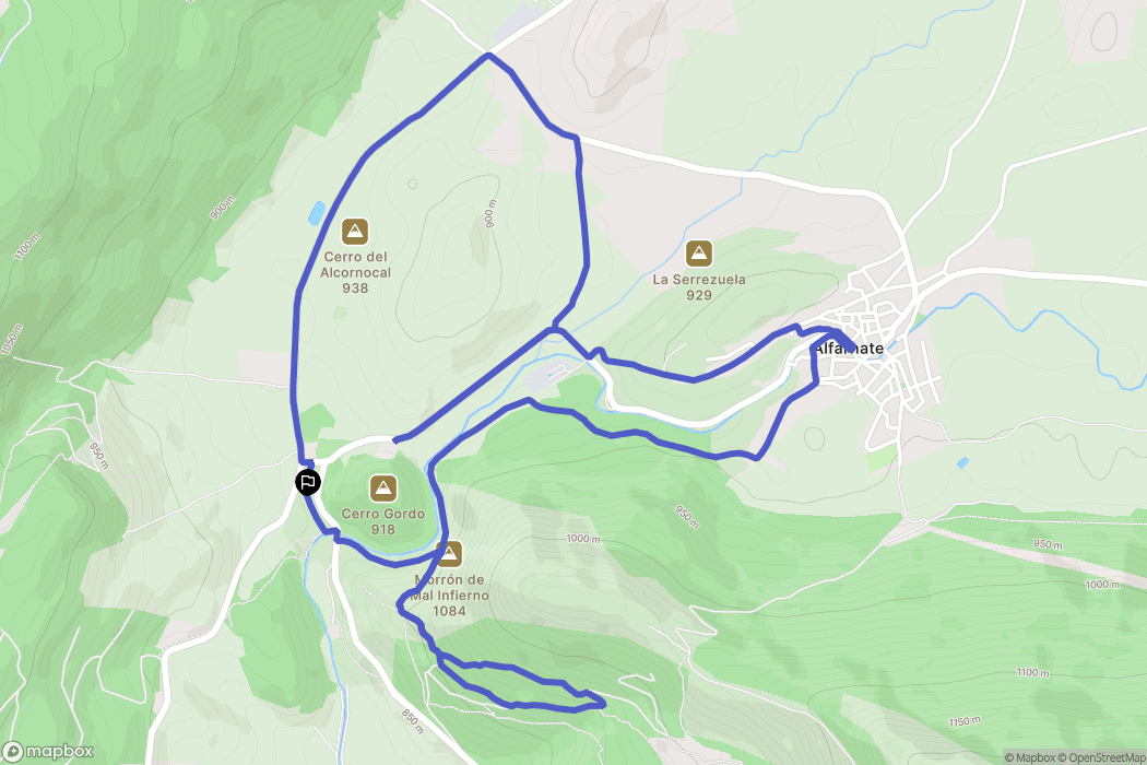  : carte du parcours de randonnée - Spain