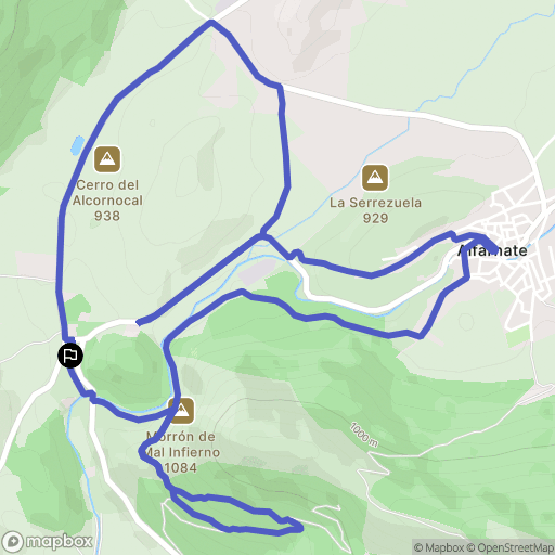  : carte du parcours de randonnée - Spain