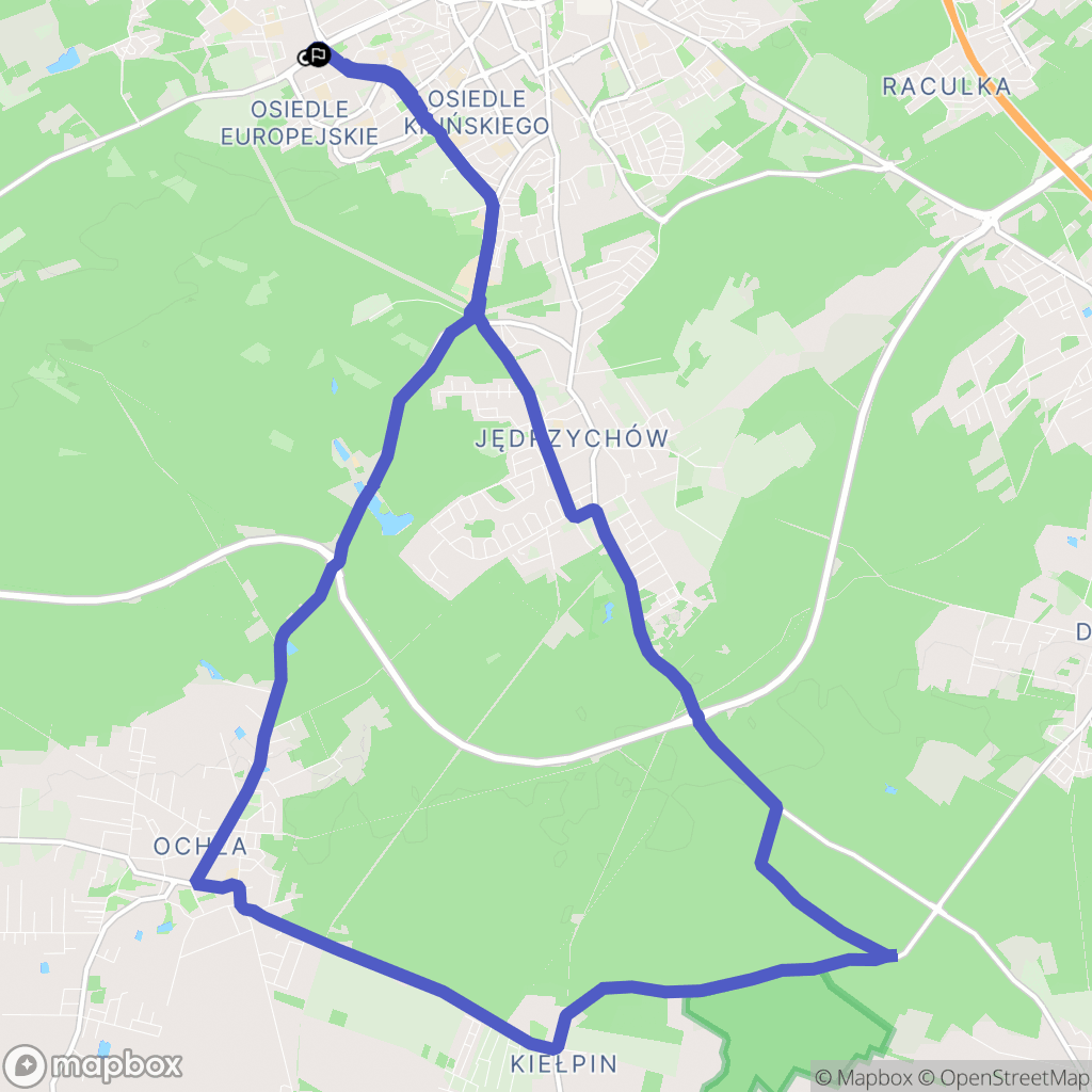 Zielona Góra: mapa trasy - Poland