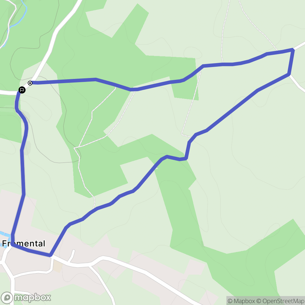 Fromental : carte du parcours de randonnée - France