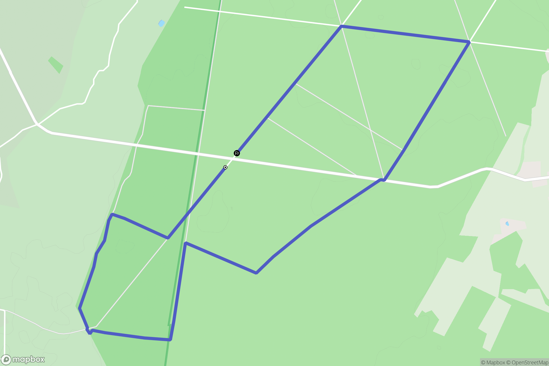 Le Favril : carte du parcours de randonnée - France